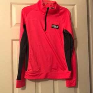 Hot Pink and Black VS PINK Pullover Medium